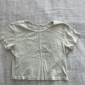 Brandy Melville light yellow baby tee, one size